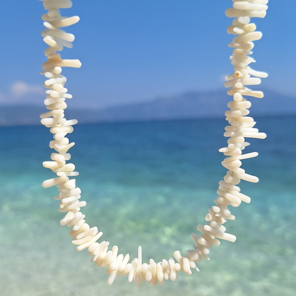 summer white necklace