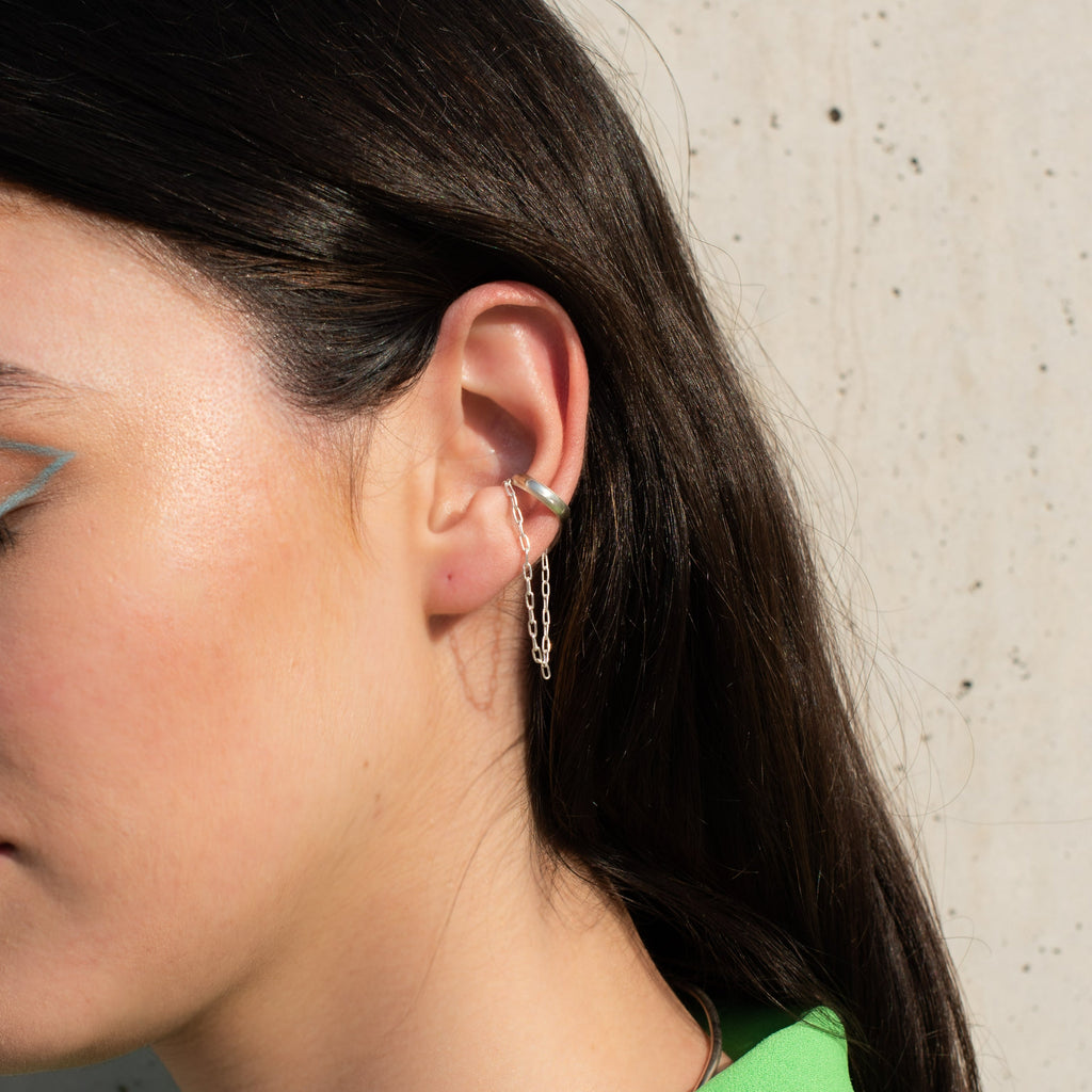 ear cuff με αλυσίδα