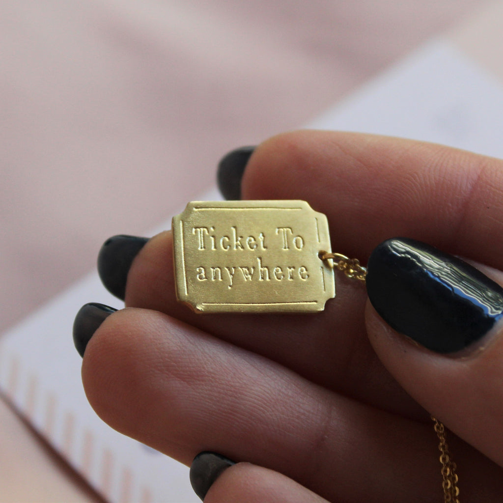 travel inspired necklace